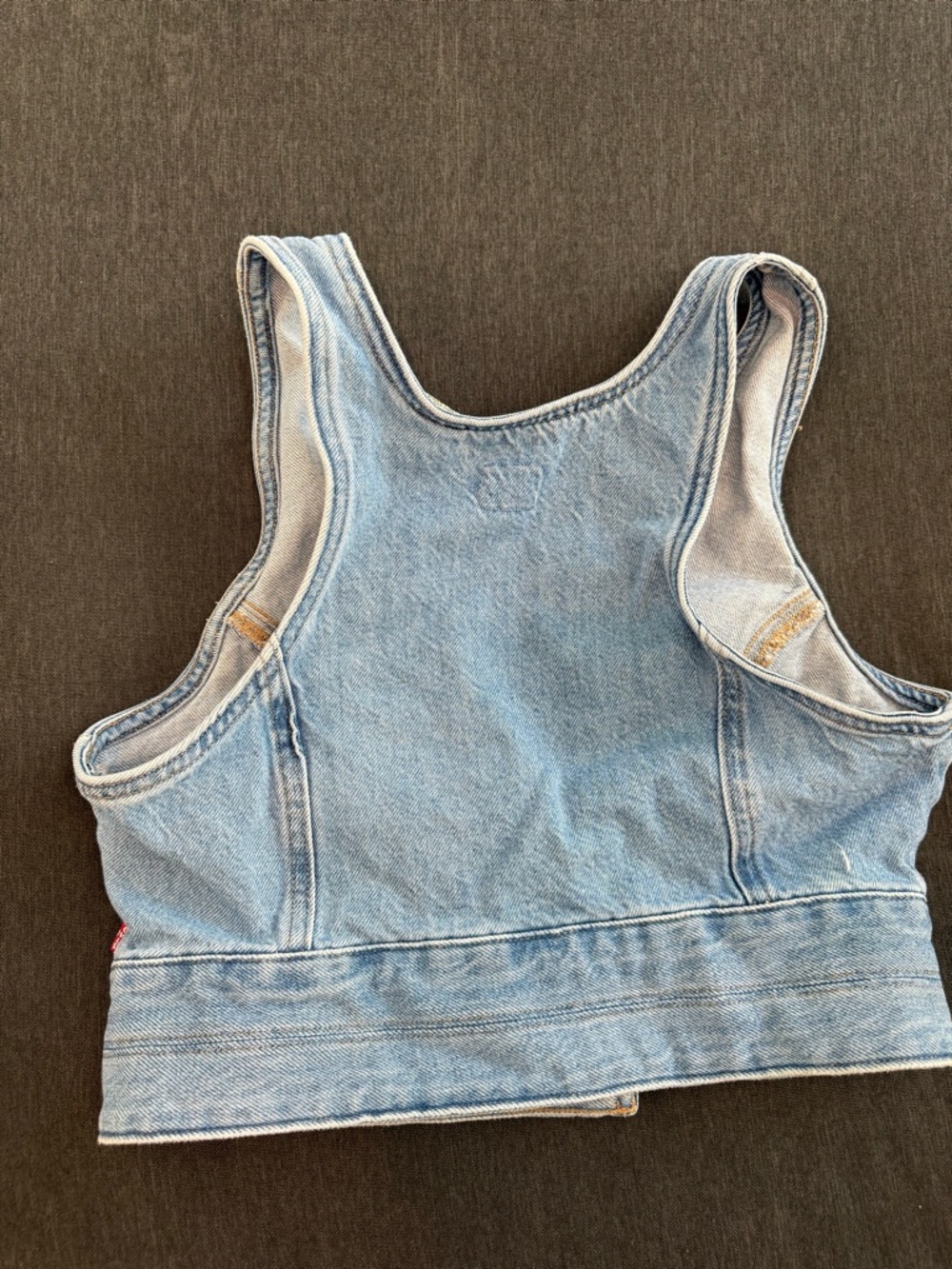 Levi's Light Blue Denim Vest with Racerback Stitching - Picture 2 of 4